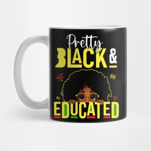 Pretty Black & Educated African American Black History Kids Mug